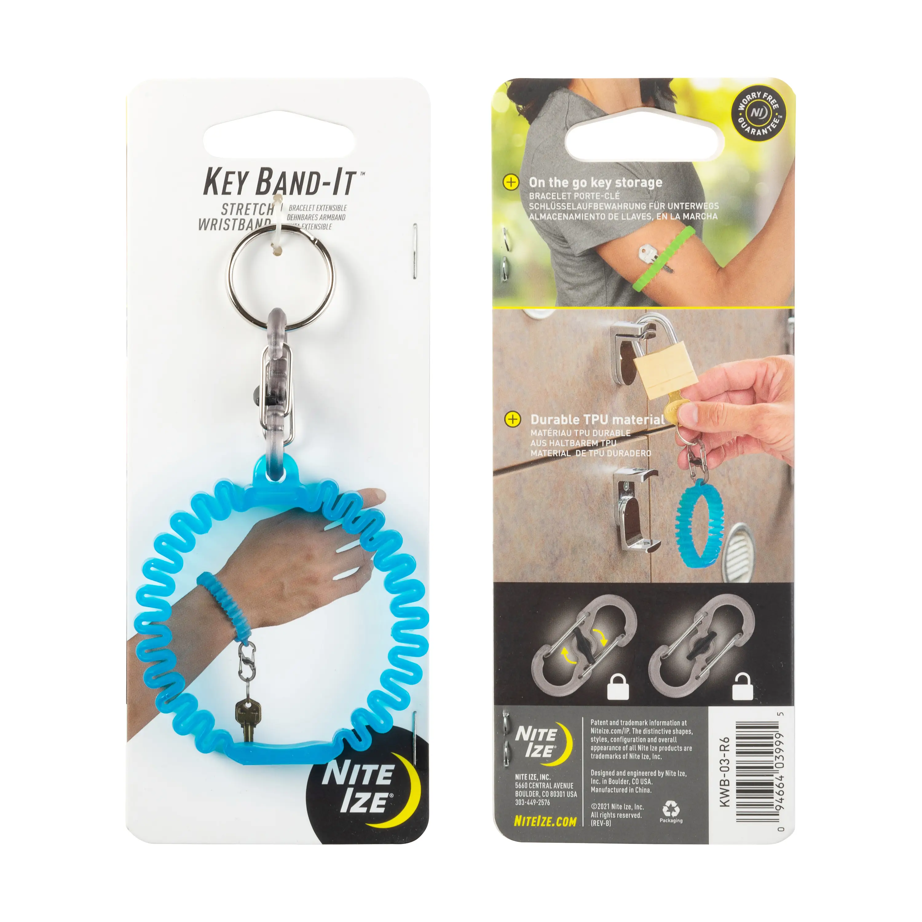 Long-Lasting KEY BAND-IT STRETCH WRISTBAND Solid
