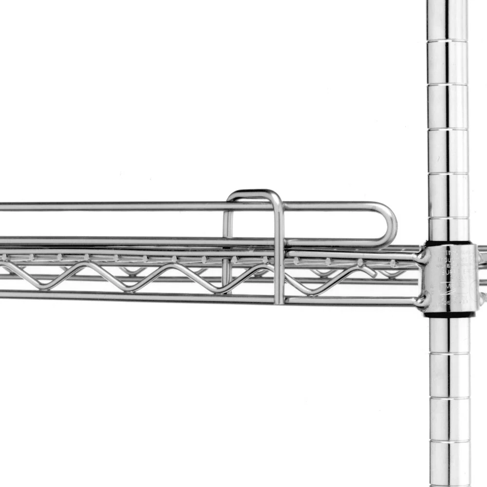 Lightweight 1 quot h Chrome Ledges for Wire Shelves Efficient