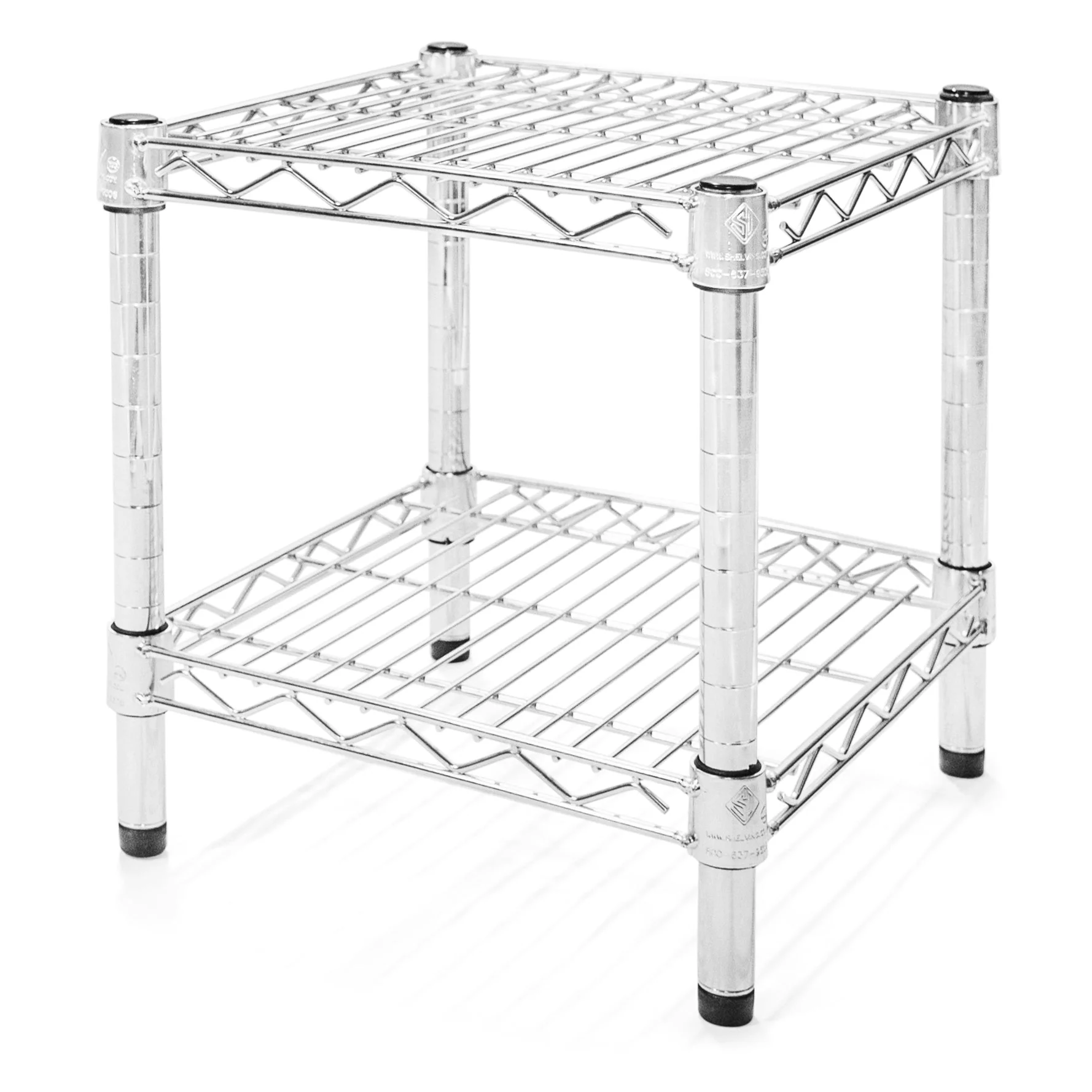 Advanced 12 quot d x 14 quot h Chrome Wire Shelving w 2 Shelves Secure