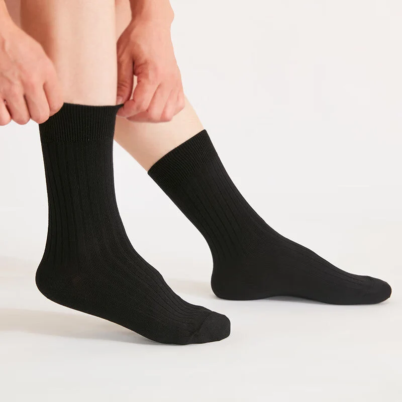 Natural MEN SOCKS MID BK Organic