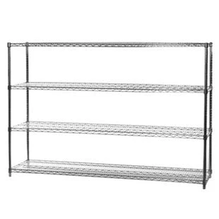 Flexible 18 quot d x 72 quot w Chrome Wire Shelving w 4 Shelves Responsible