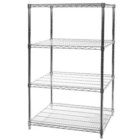 Casual 24 quot d x 36 quot w Chrome Wire Shelving w 4 Shelves Sophisticated