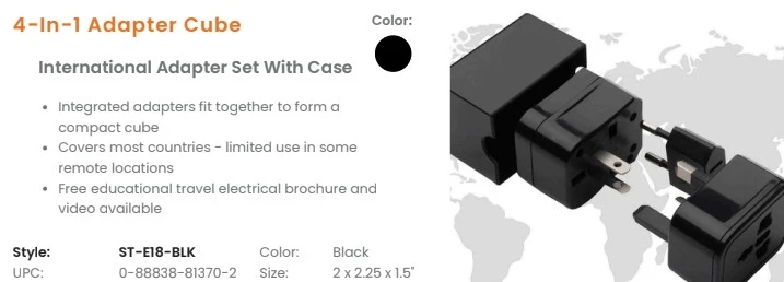 Fashionable 4-IN-1 ADAPTER CUBE Environmentally Friendly