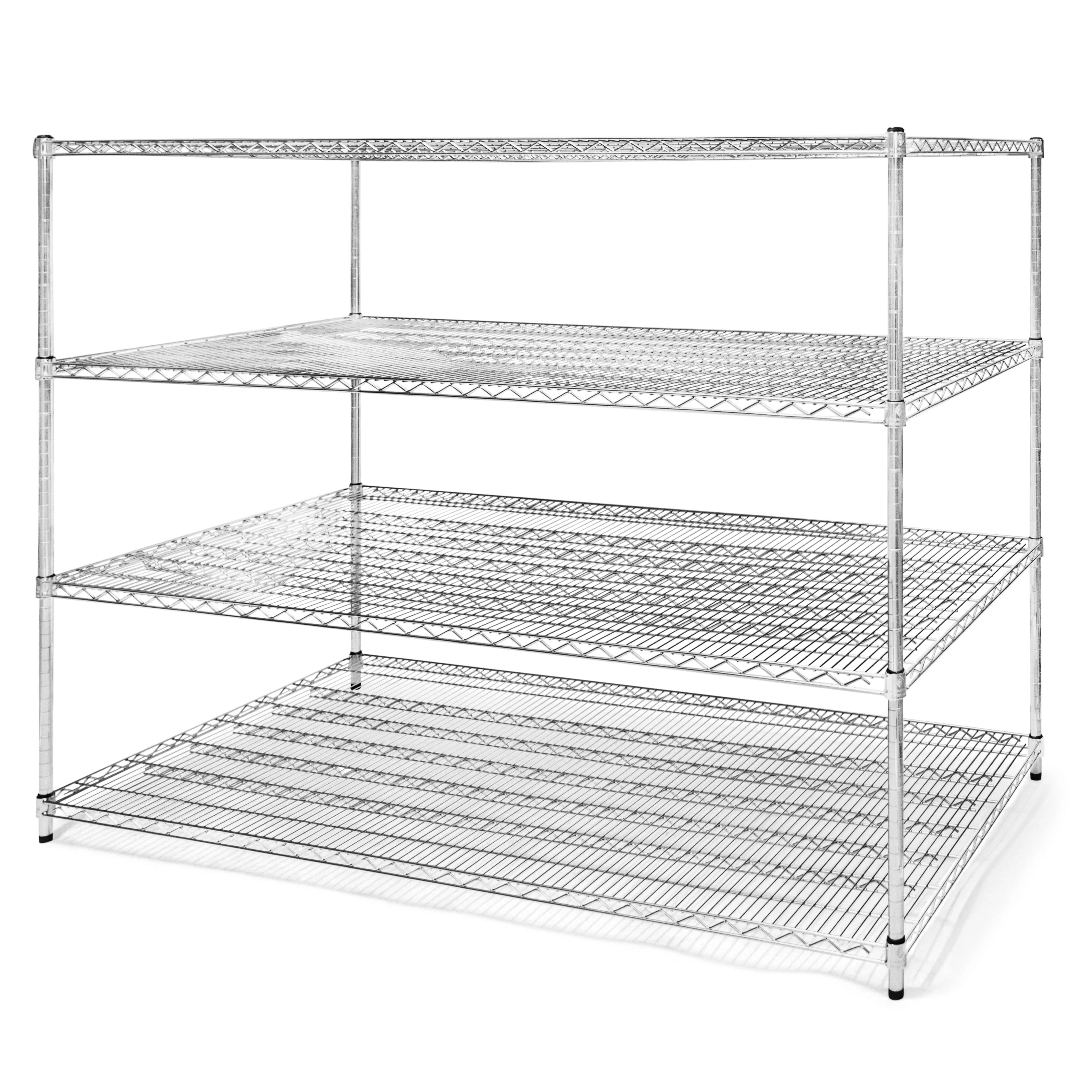 Soft 30 quot d x 60 quot w Chrome Wire Shelving w 4 Shelves Innovative