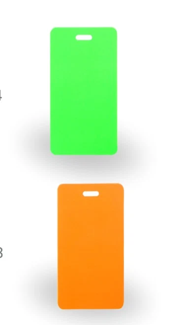 Selected LUGGAGE TAG NEON GREEN Organic