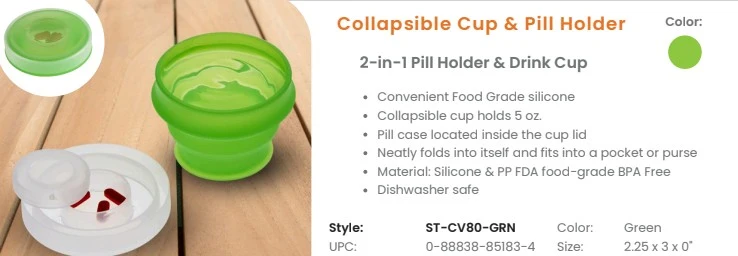 Selected COLLAPSIBLE CUP amp PILL HOLDER Classic