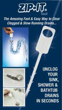 Verified DRAIN CLEAN TOOL ZIP-IT Fine Crafted