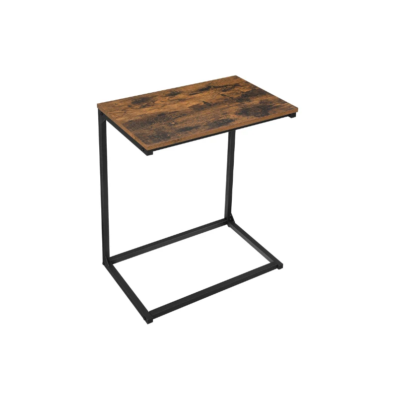 Original VASAGLE Industrial Rustic Brown C-shaped Side Table Smooth