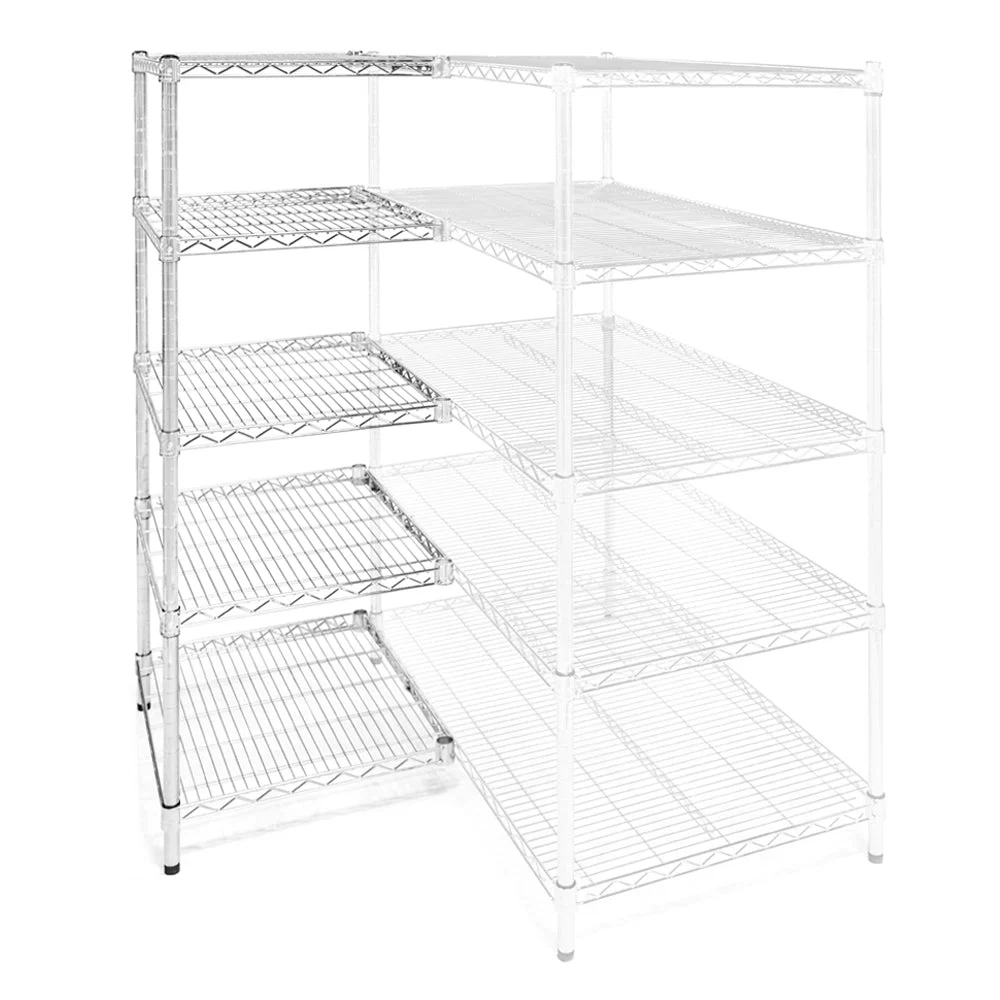 Secure 24 quot d x 24 quot w Wire Shelving Add-Ons w 5 Shelves Flexible