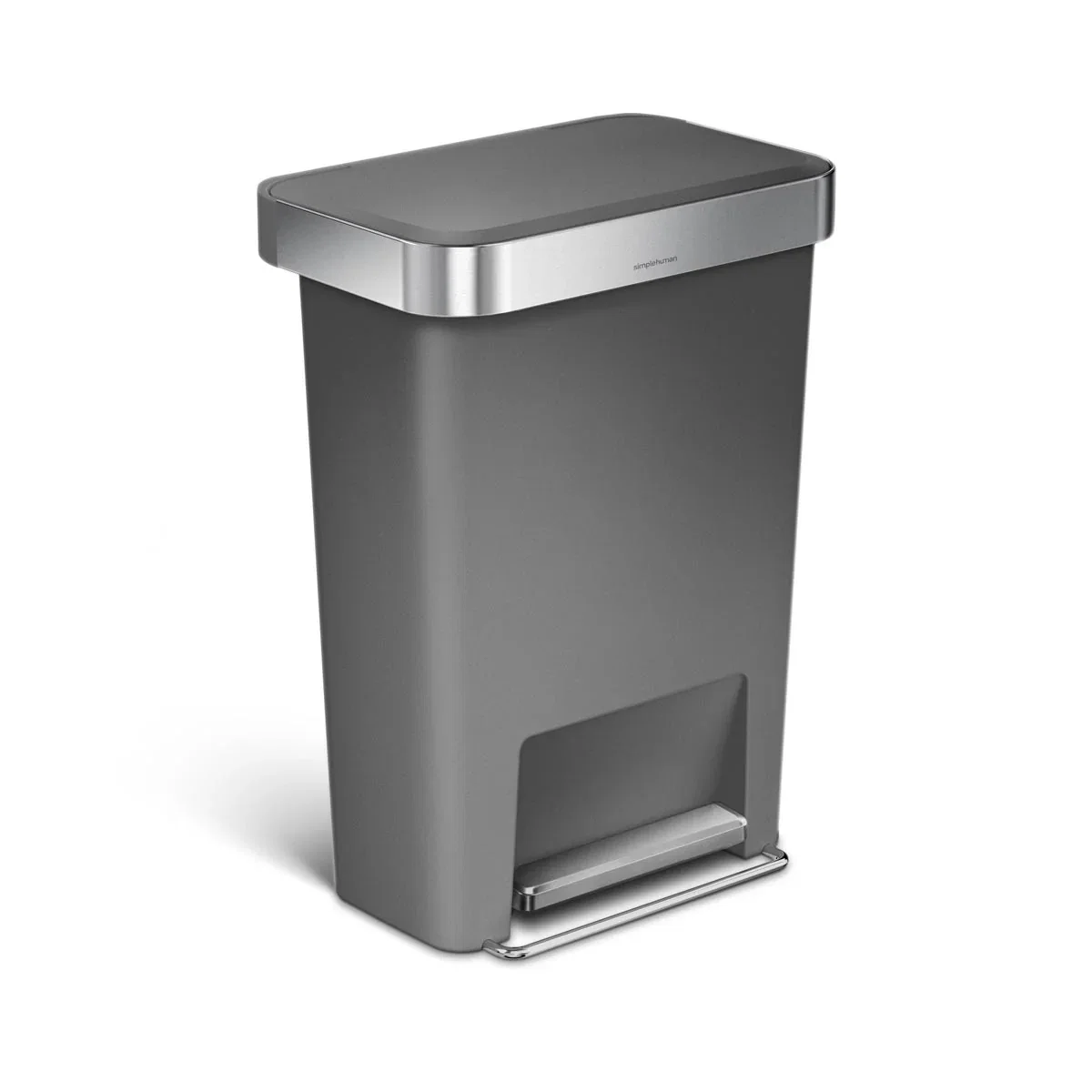 Modern RECT STEPCAN W PKT LINER 45L GRY Refined