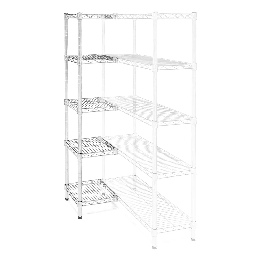 Expertly Made 18 quot d x 18 quot w Wire Shelving Add-Ons w 5 Shelves Trusted