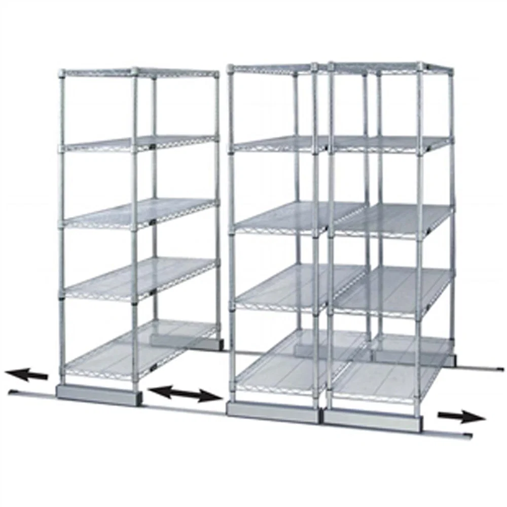 Comfortable 36 quot d x 48 quot w High-Density Mobile Wire Shelving - Single Wide Next-Generation