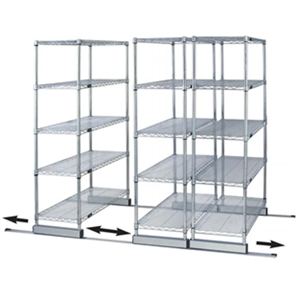 Smart 30 quot d x 48 quot w High-Density Mobile Wire Shelving - Single Wide Proven