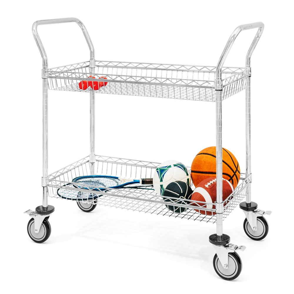 Superior Wire Basket Cart Traditional
