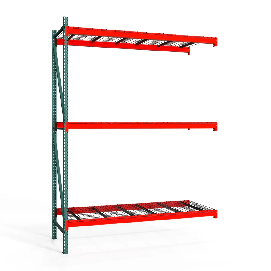Premium 3-Tier Teardrop Pallet Rack Add-On Units w Wire Decking - Heavy Duty - 48 quot d x 144 quot h Expertly Made