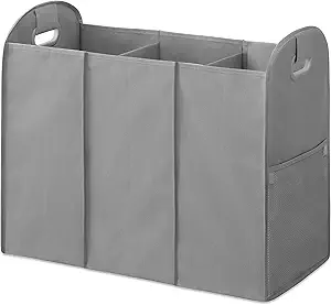 World-Class COLLAPSIBLE LAUNDRY SORTER GREY Elegant