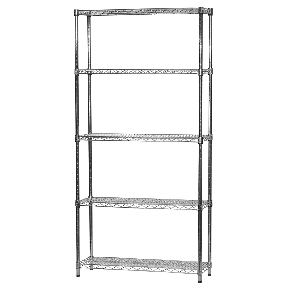 Original Design 12 quot d x 36 quot w Chrome Wire Shelving w 5 Shelves Refined