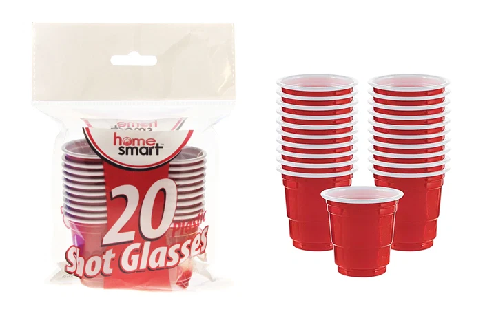 High-Quality RED SHOT GLASSES 2OZ-20PK Original Design