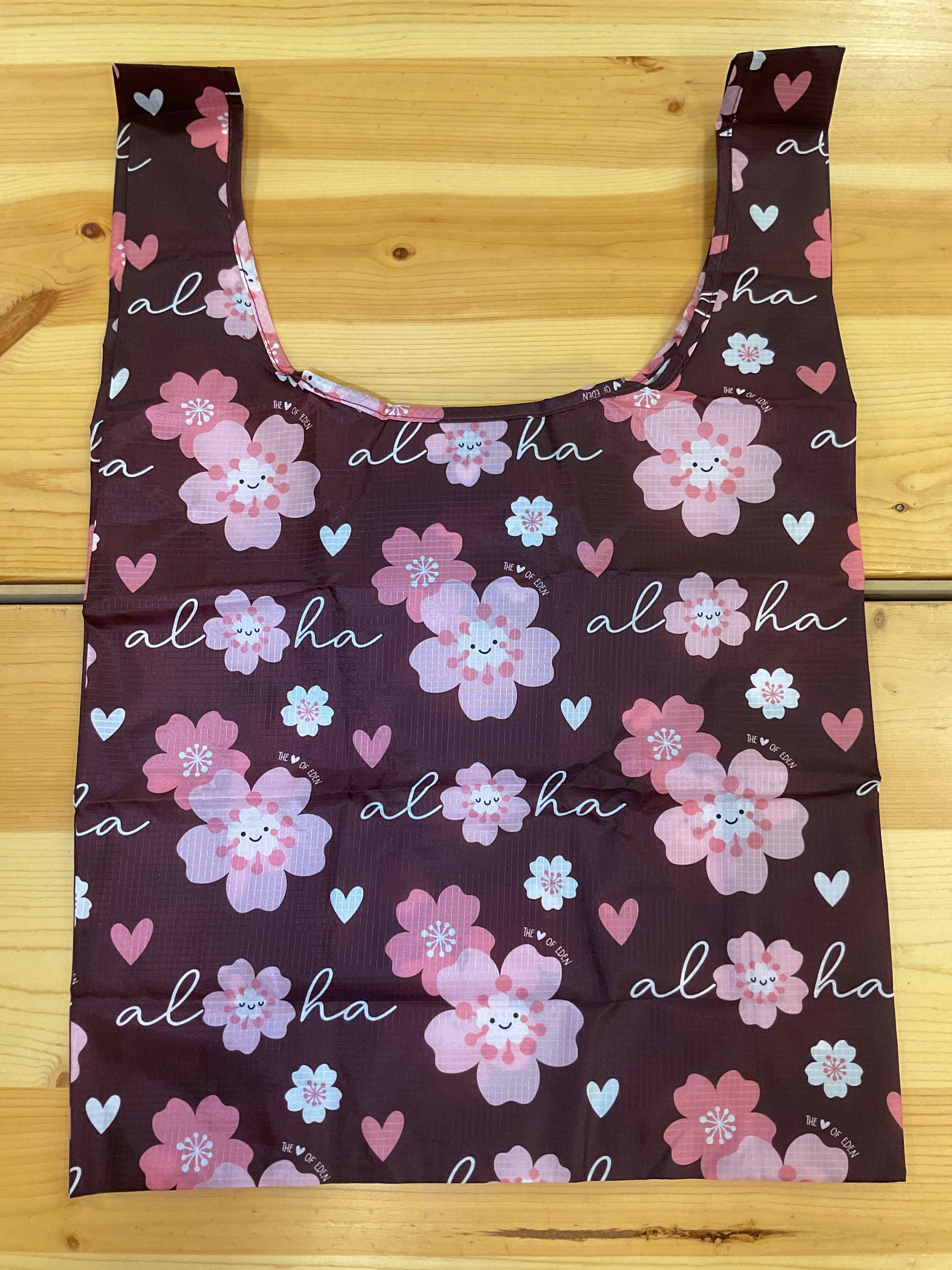 Casual EDEN MEDIUM TOTE ALOHA SAKURA WINE Certified