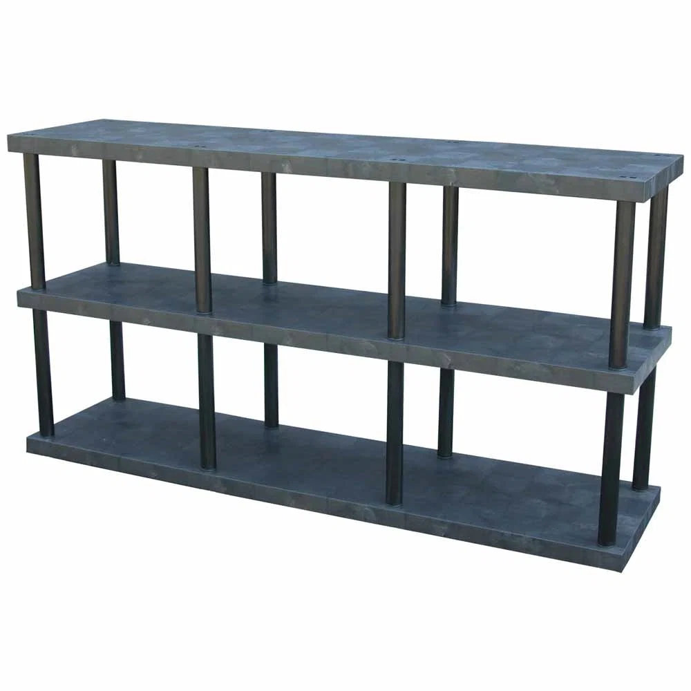 Functional DuraShelf Solid Top 96 quot w x 51 quot h 3-Shelf System Breathable