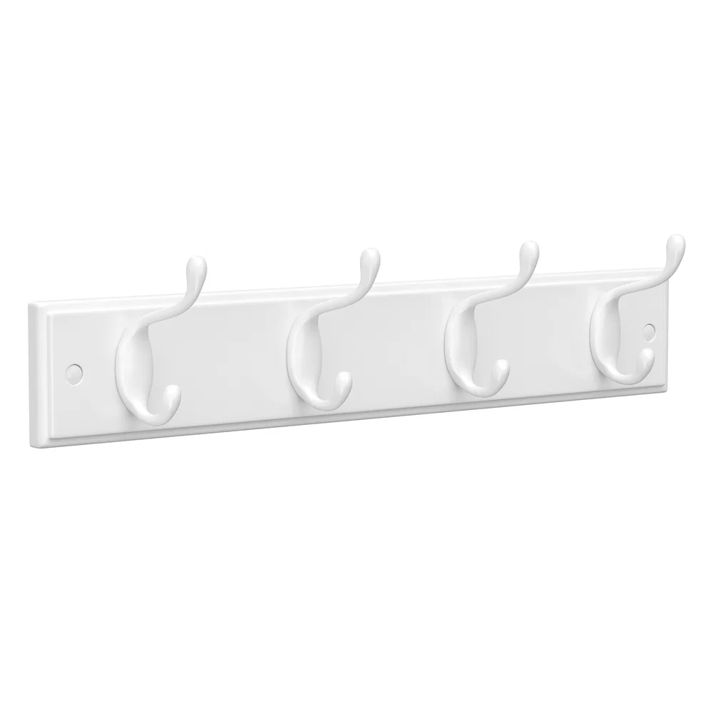 Reliable SONGMICS Wall-Mount Coat Rack with 4 Dual Metal Hooks Eco-Friendly