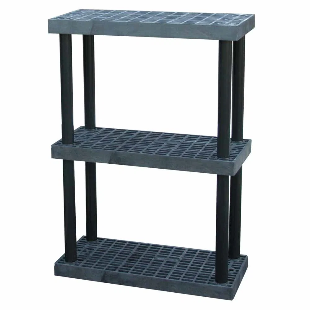 High-Performance DuraShelf Grid Top 36 quot w x 51 quot h 3-Shelf System Traditional
