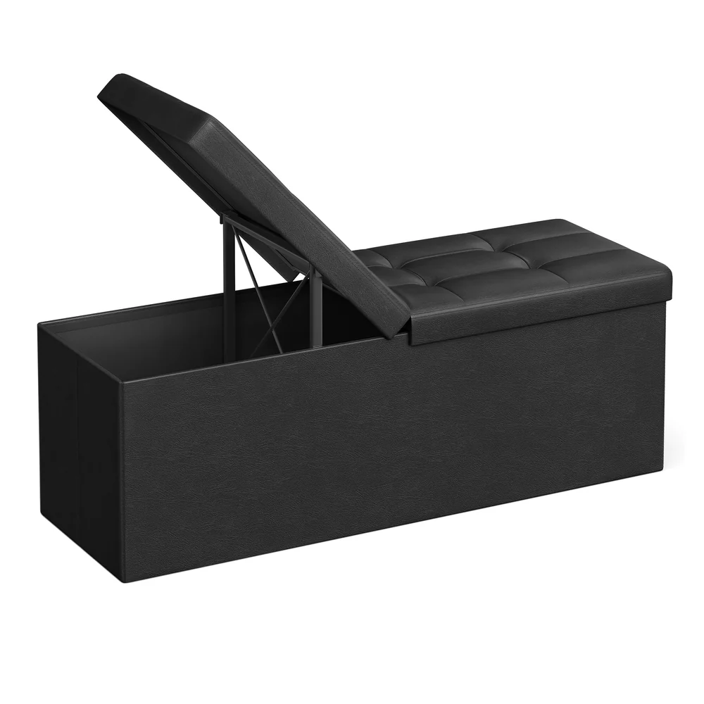 Solid SONGMICS MAZIE Collection - L Folding Storage Ottoman Bench Elegant