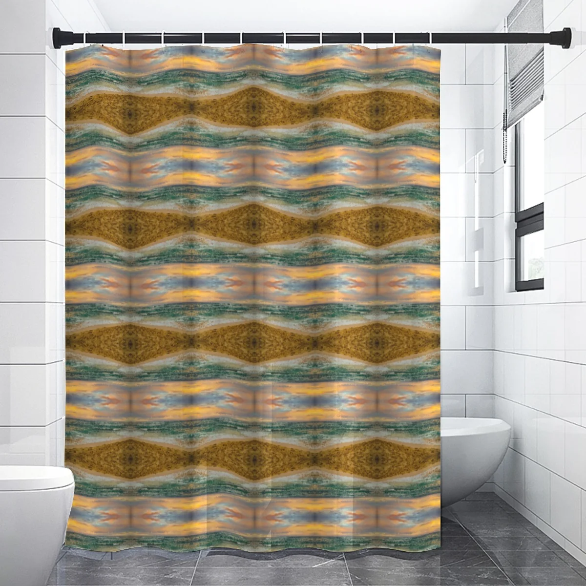 Minimalist ROBERT JAMES PAUMALU SUNSET SHOWER CURTAIN Efficient