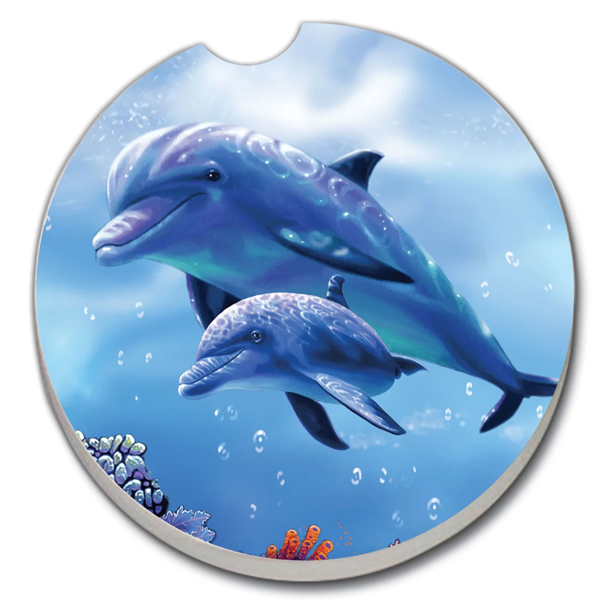 Reusable CAR COASTER DOLPHIN WITH BABY Healthy