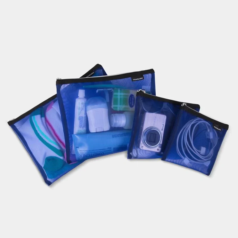 Fine Crafted MESH POUCHES SET 4 BLUE Optimized
