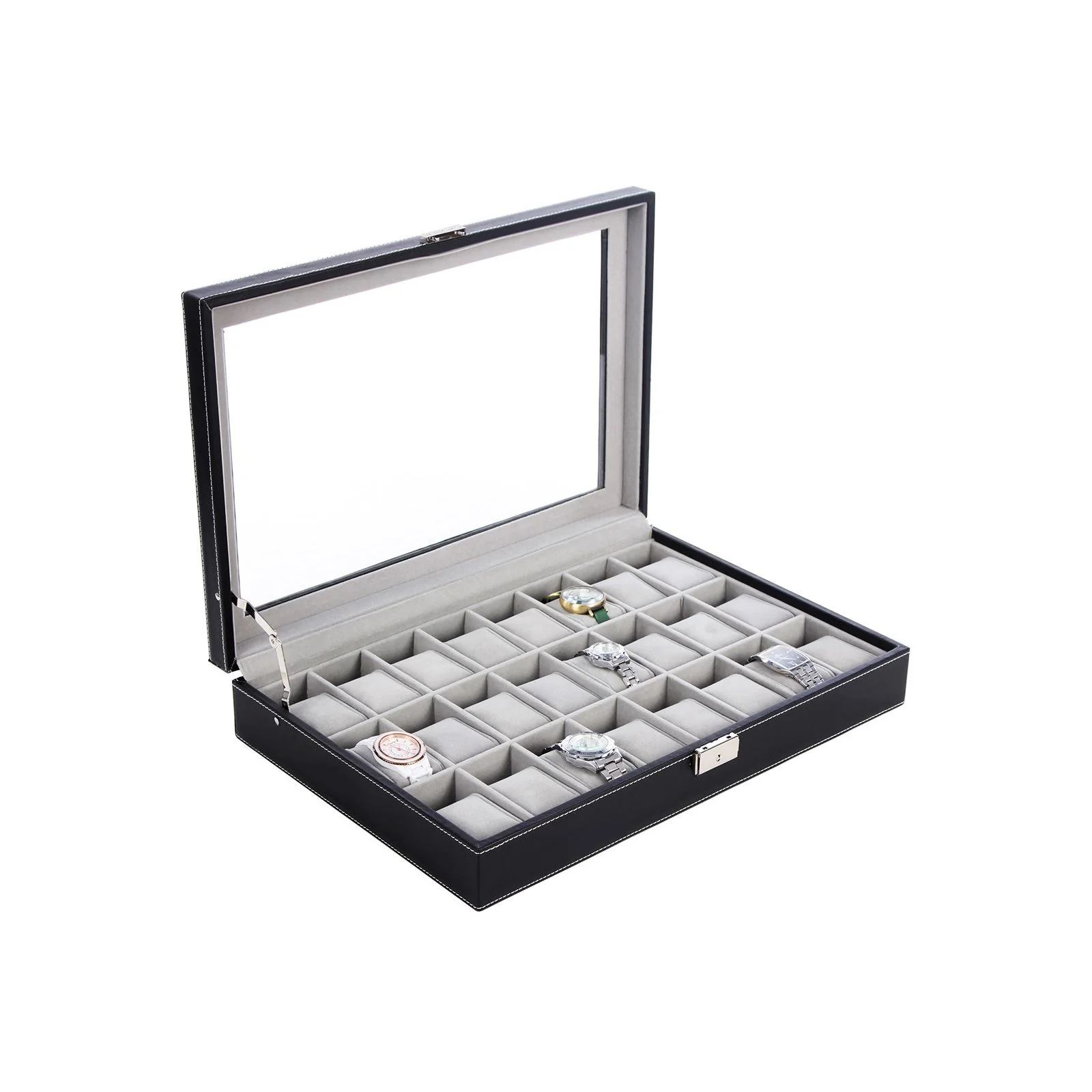Fast SONGMICS 24 Slots Watch Organizer Dependable