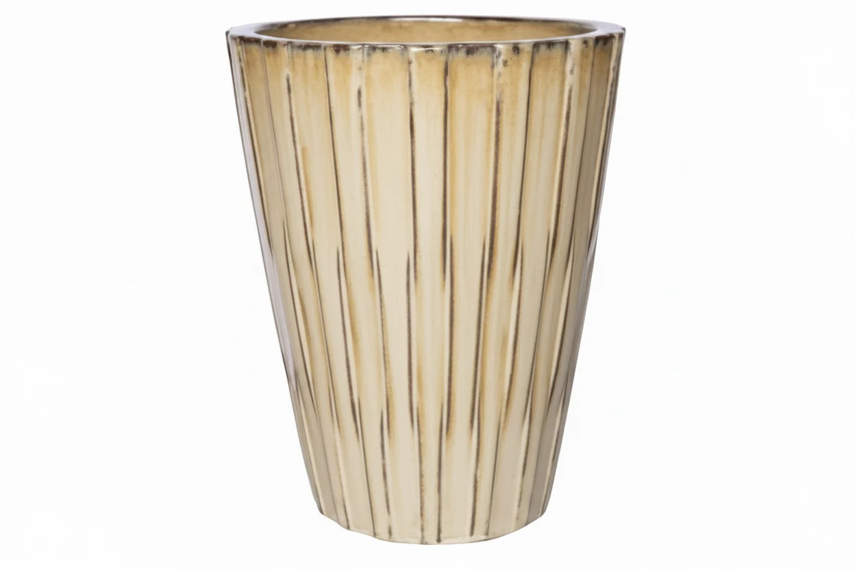 Official TECHNO 16 quot TALL PLANTER CREAM Artisan