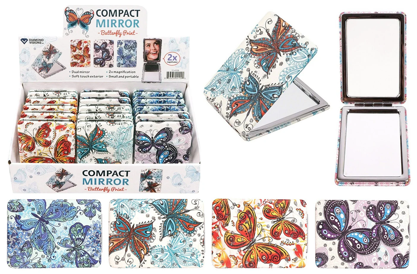High-Grade BUTTERFLY COMPACT MIRROR Breathable