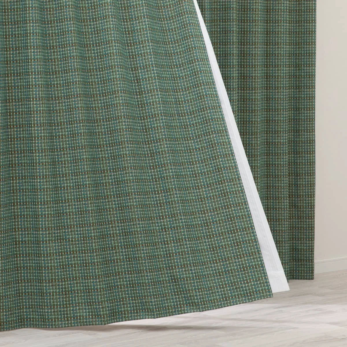 Efficient RD132 Blackout Curtain Green W100 x H178 cm 2 Panels Luxury