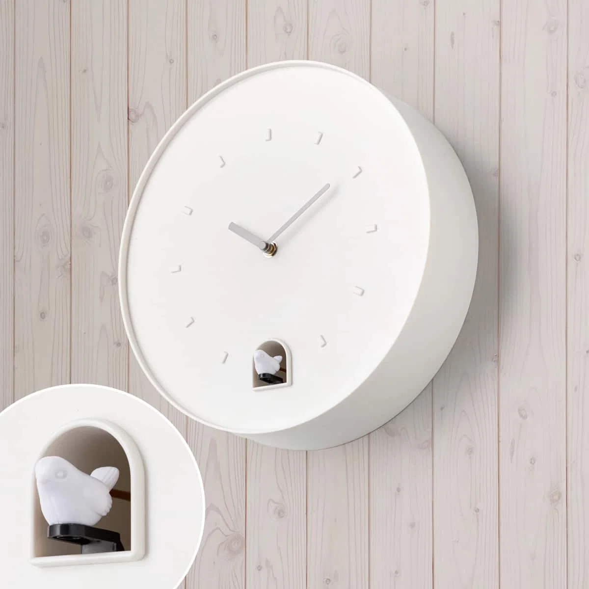 Sophisticated Cuckoo Clock 004ET White Prestigious