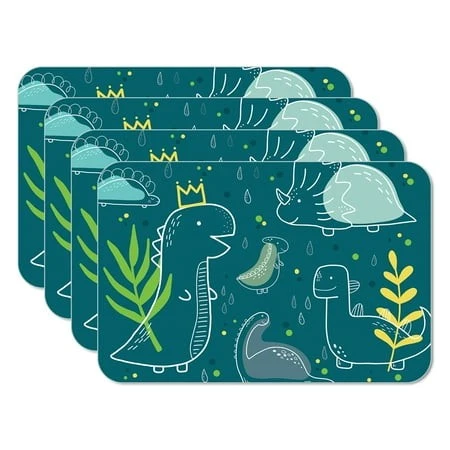 Enhanced REVERSIBLE PLACEMAT DINOSAURS Classic