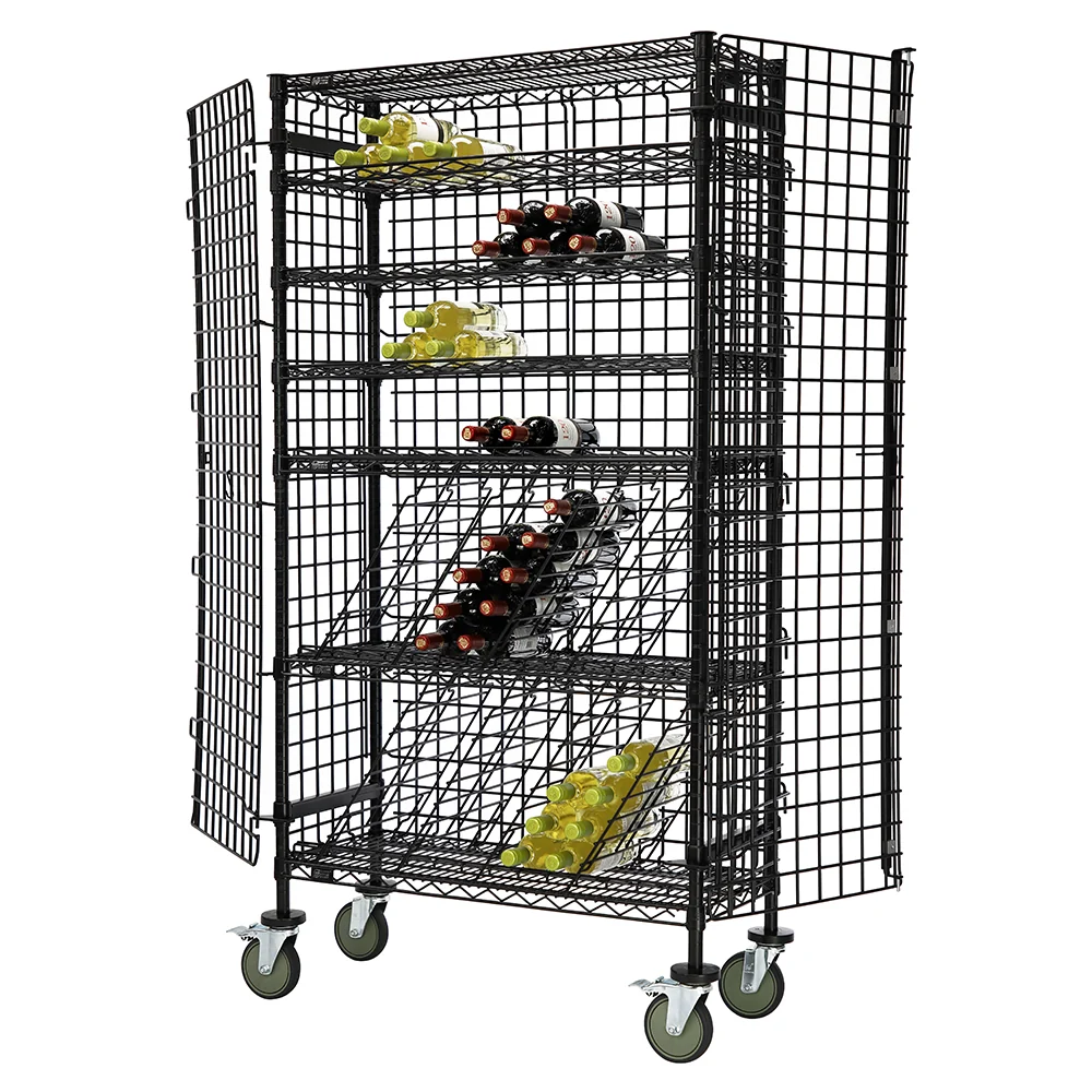 Functional 14 quot d Black Wine Security Carts High-Grade