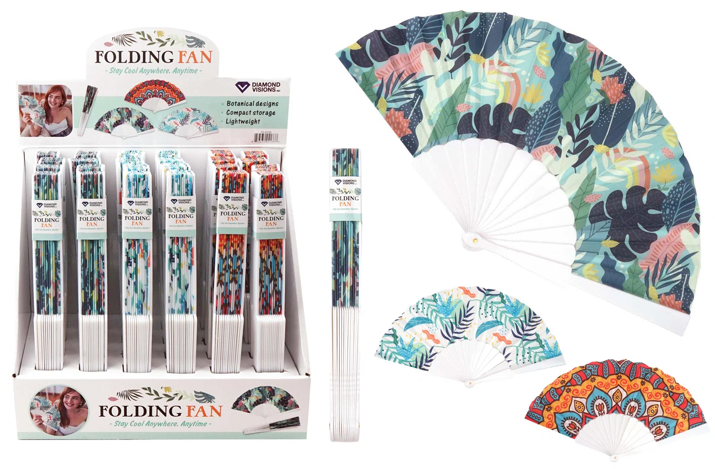 Secure FOLDING FAN BOTANICAL Enhanced