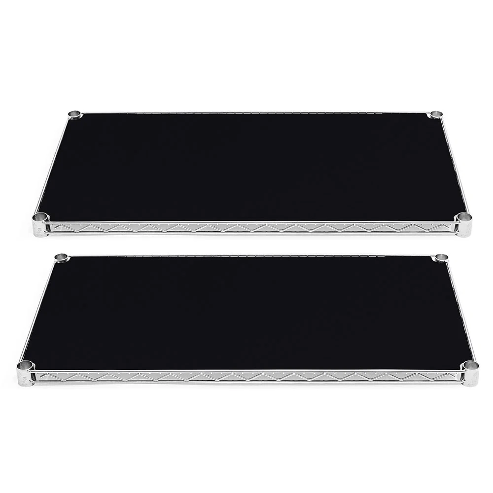 Responsible 8 quot d Plastic Wire Shelf Liners 2-Pack - Black Pure