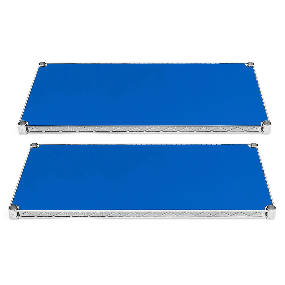 Flexible 12 quot d Plastic Wire Shelf Liners 2-Pack - Light Blue Enhanced