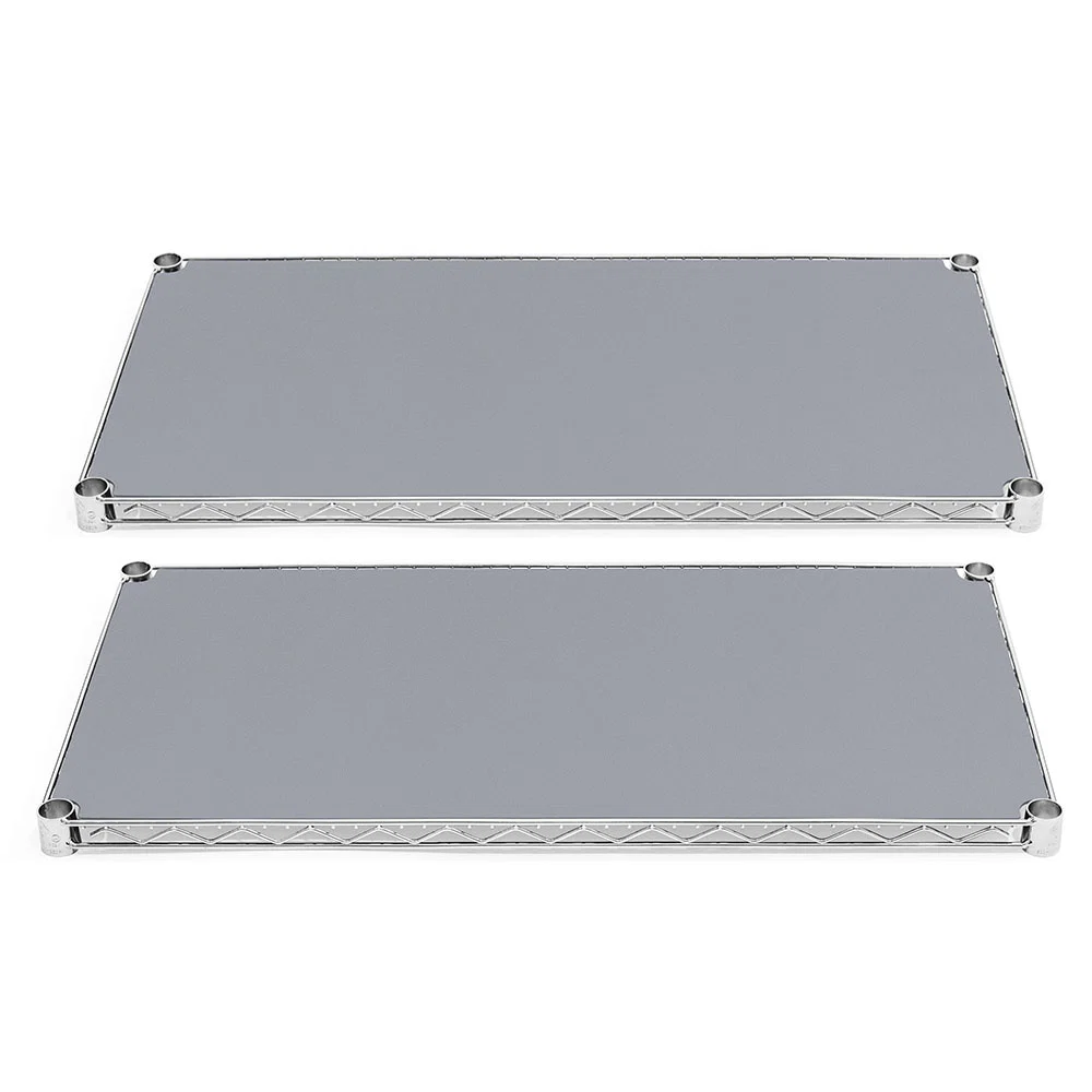 World-Class 21 quot d Plastic Wire Shelf Liners 2-Pack - Light Gray Smooth