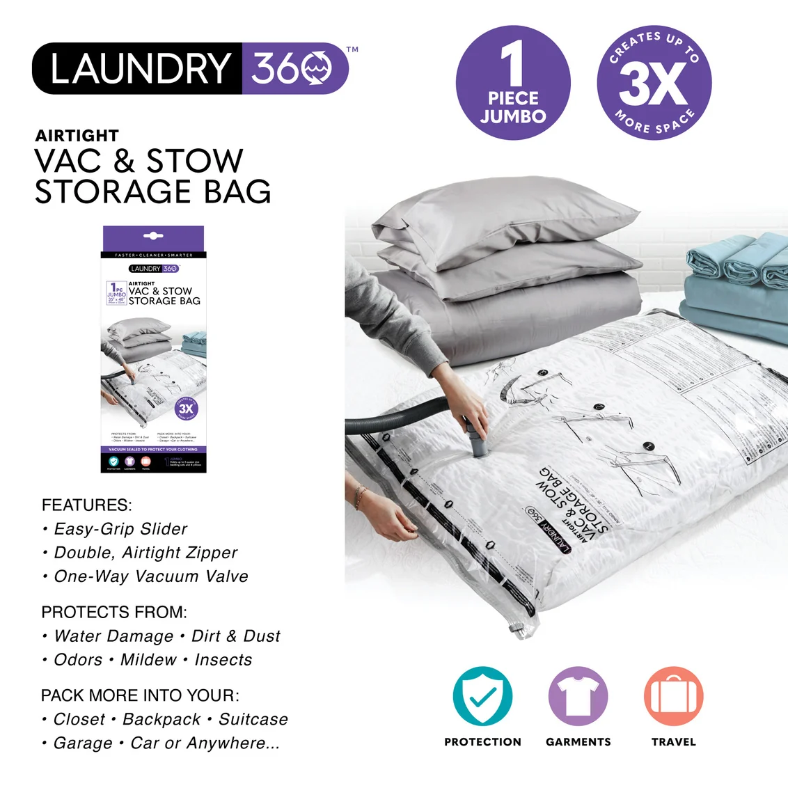 High-Grade STORAGE VACUUM BAG JUMBO 1CT Smart