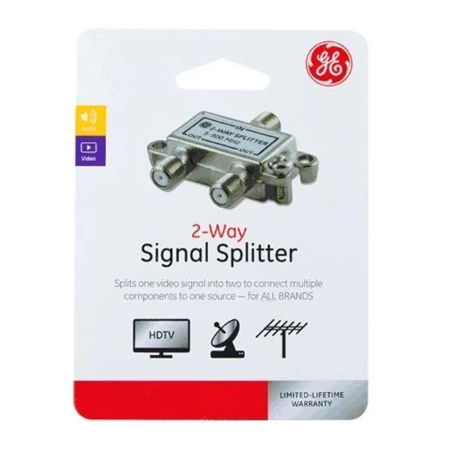 Reusable GE 2-WAY SIGNAL SPLITTER Premium Material