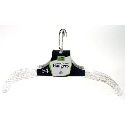 Smart CRYSTAL CLEAR DRESS HANGER 4PK Contemporary
