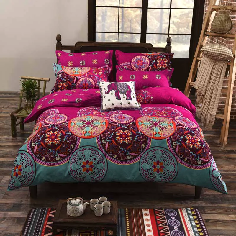 Next-Generation Ownkoti Jewel Flower Duvet Cover with Pillowcase Fine Crafted