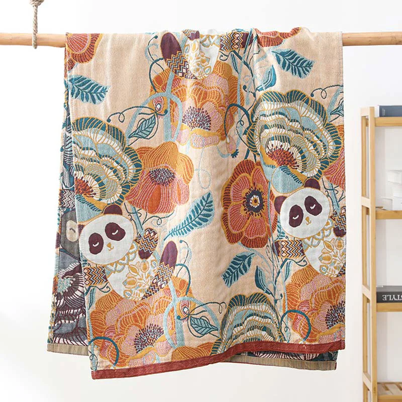 Long-Lasting Ownkoti Cute Panda Cotton Reversible Bath Towel Genuine