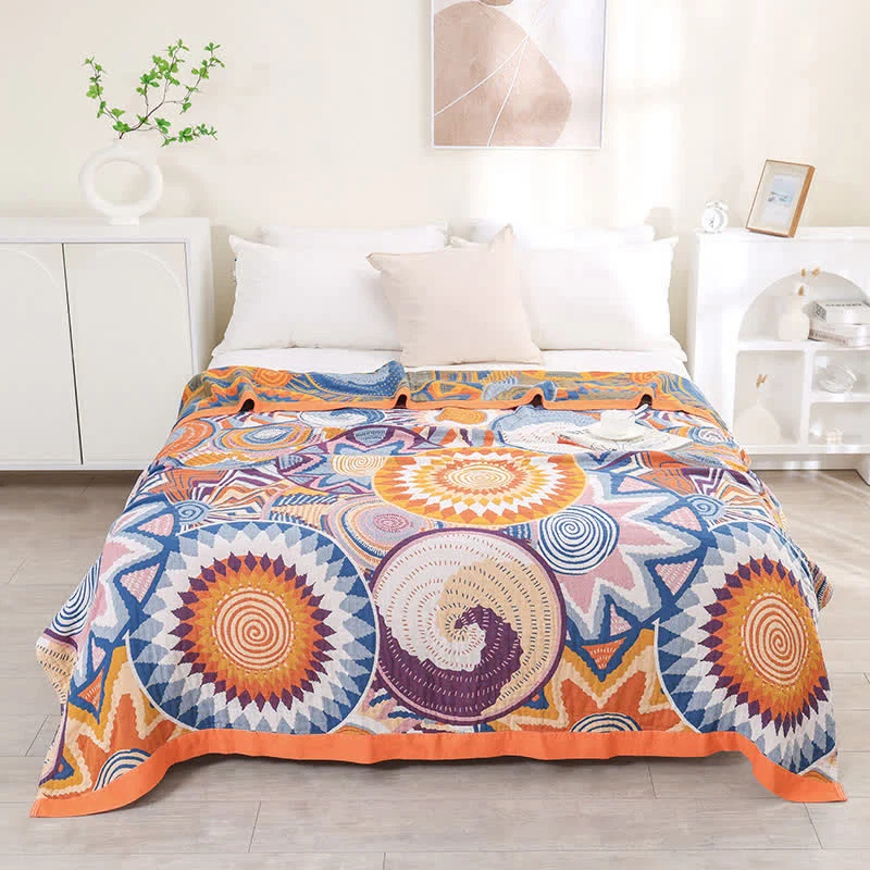 Flexible Ownkoti Nordic Throw Blanket Cotton Reversible Quilt Luxury
