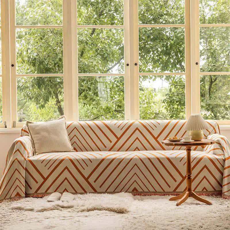 Expertly Made Ownkoti Diamond Stripe Multifunctional Blanket Sofa Protector Clean