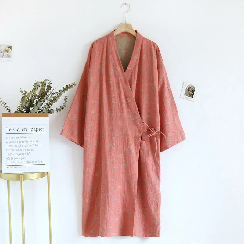 Effective Ownkoti Floral Cotton Comfy Loose Bathrobe Pajama Professional