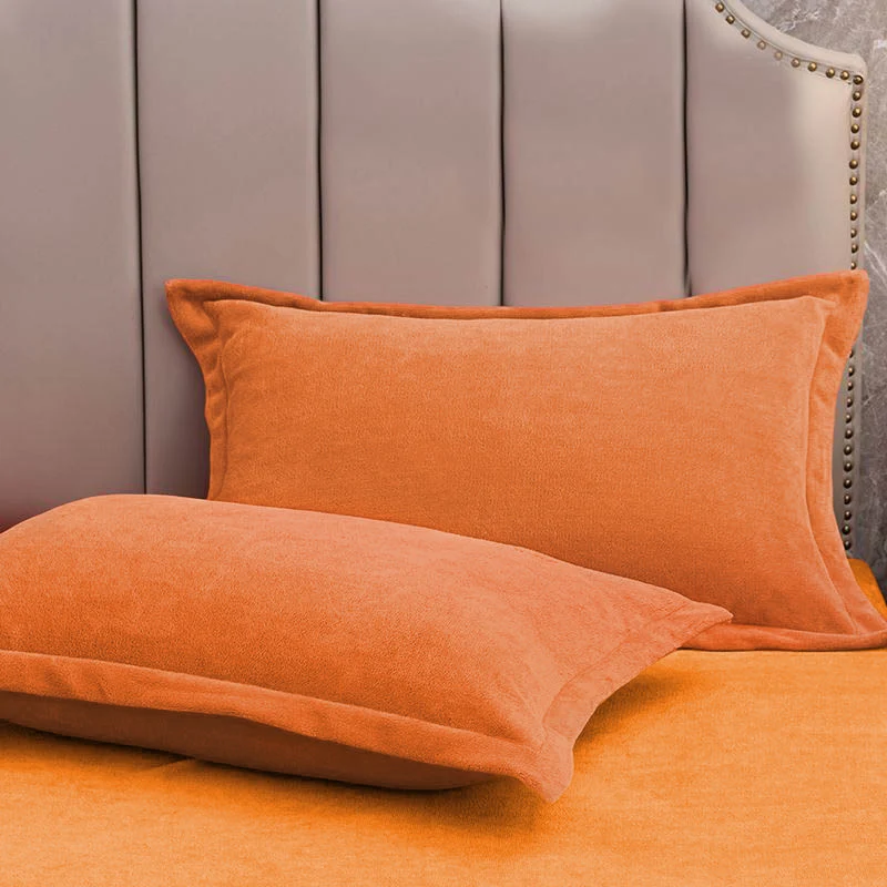 Classic Ownkoti Solid Color Velvety Decorative Pillowcases 2PCS Comfortable